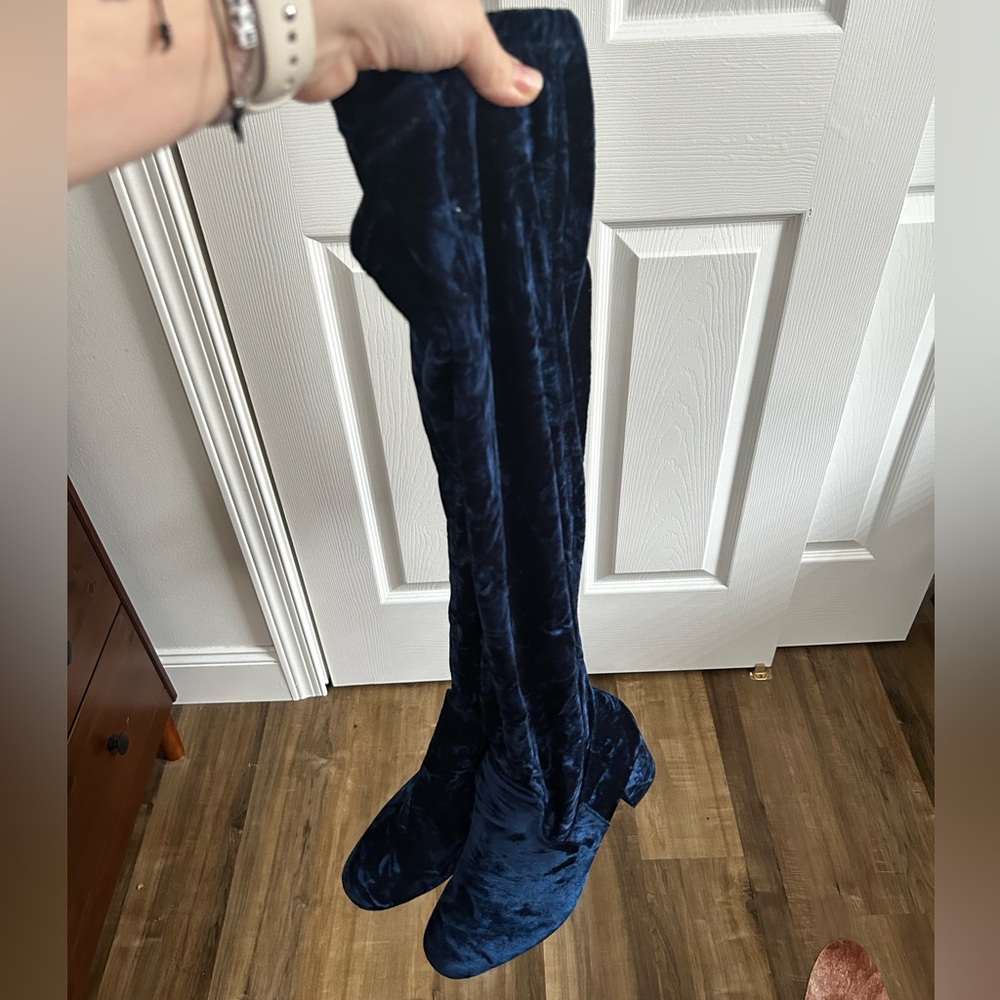 Over the Knee Velvet Boots